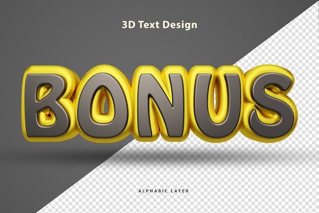 Design de texto renderizado em 3D bônus