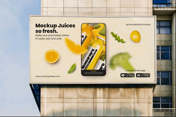 PSD design del cartellone mockup