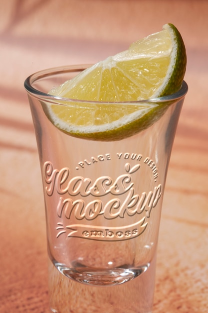 Design del mockup del colpo di tequila