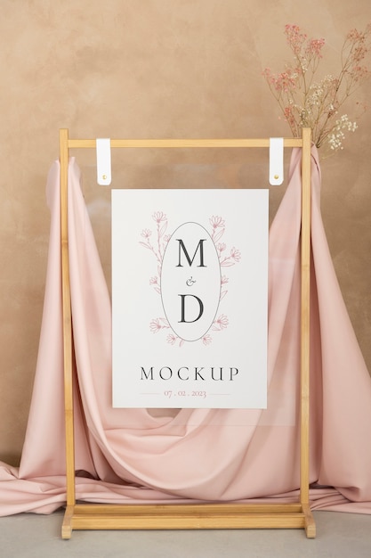 Design del mockup del segno di matrimonio
