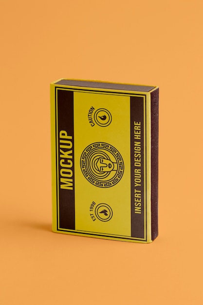 Design del mockup della scatola di fiammiferi