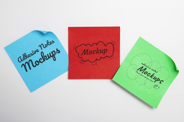 Design del mockup delle note adesive