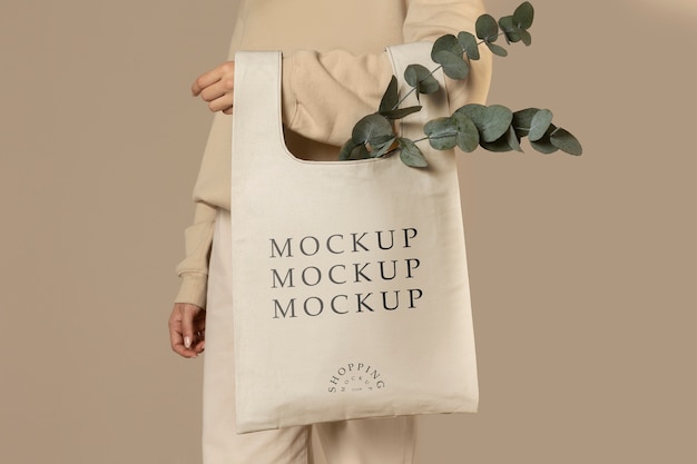 Design del modello di borsa della spesa in tessuto
