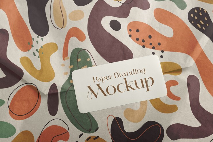 PSD design del modello di branding su carta