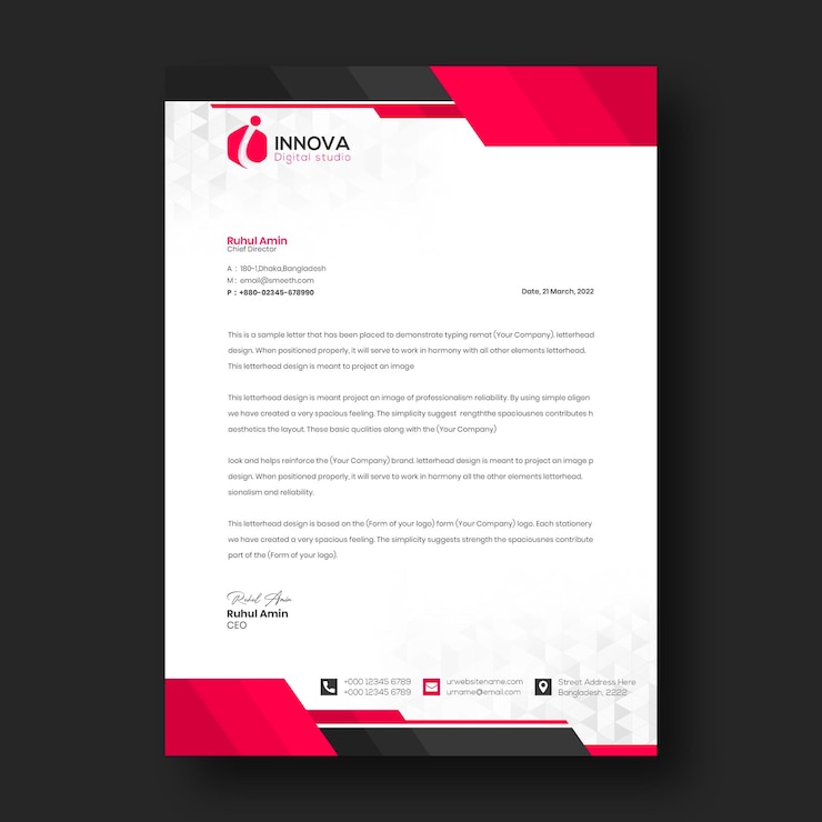 PSD design del modello di carta intestata aziendale professionale e minimalista