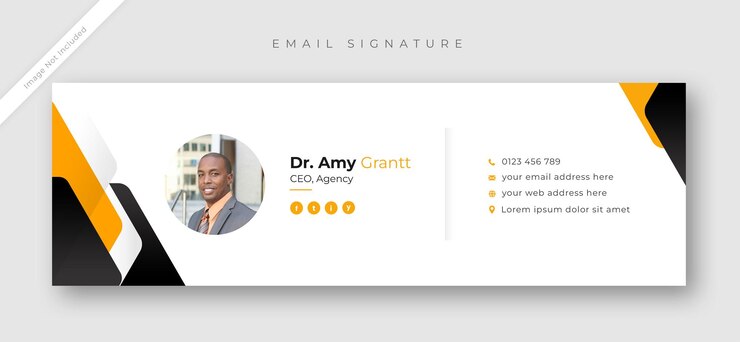 PSD design del modello di firma e-mail o copertina dei social media personali