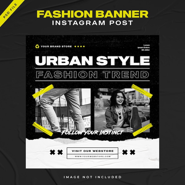 Design del modello di post di moda Instagram