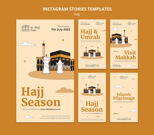 Design del modello di storie di Hajj instagram
