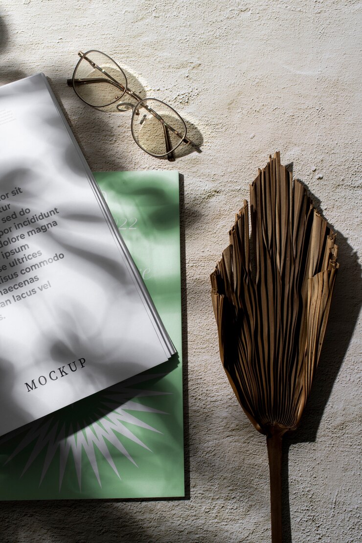 PSD design del modello di una rivista di moda