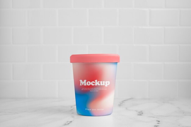 Design del modello di vasetto di gelato