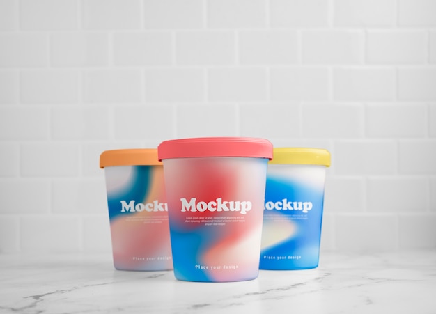 Design del modello di vasetto di gelato