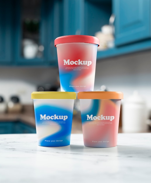 Design del modello di vasetto di gelato