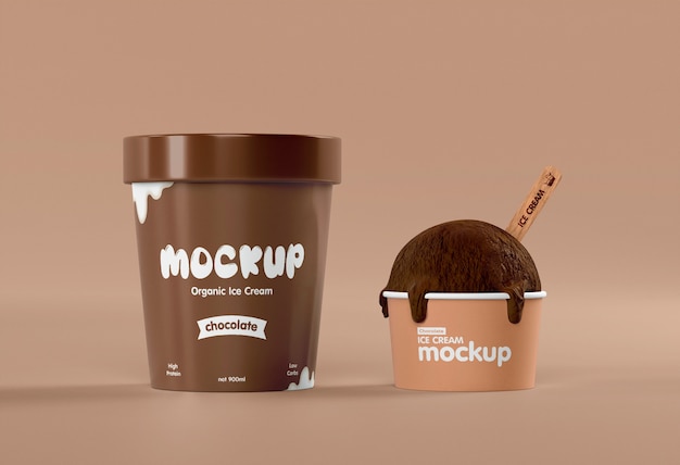 Design del modello di vasetto di gelato
