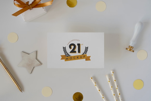 Design del modello di volantino per l'anniversario dell'azienda