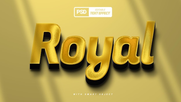 design del modello modificabile con effetto testo 3d di lusso reale oro