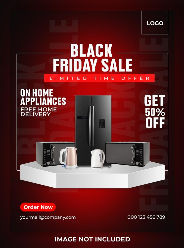 PSD design del poster dell'offerta di vendita del black friday