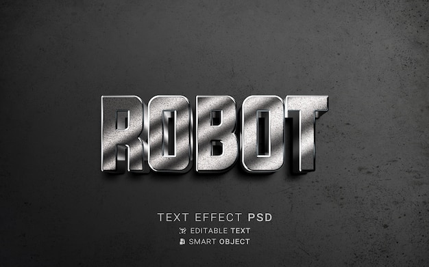 Design del robot effetto testo