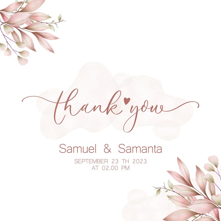 PSD design della carta di ringraziamento psd