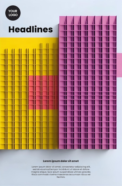 Design della griglia del modello di volantino