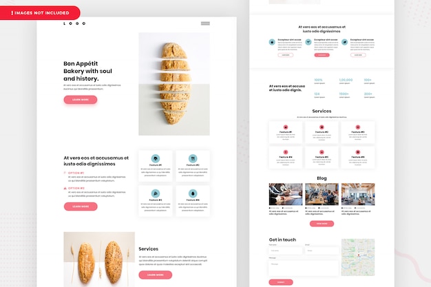 Design della pagina di destinazione del forno