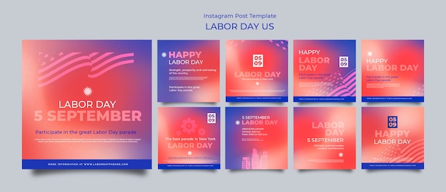 Design der Arbeitstagsvorlage mit Farbverlauf