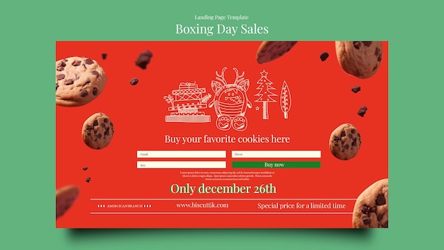 PSD design der boxing-day-verkaufsvorlage