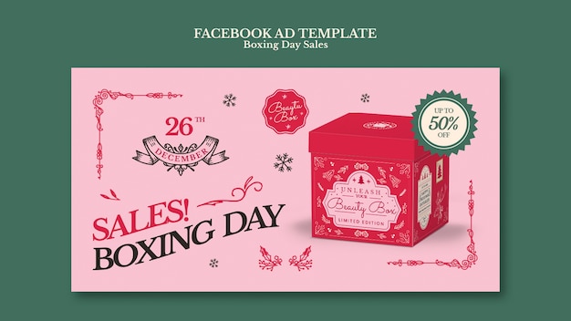 PSD design der boxing-day-verkaufsvorlage