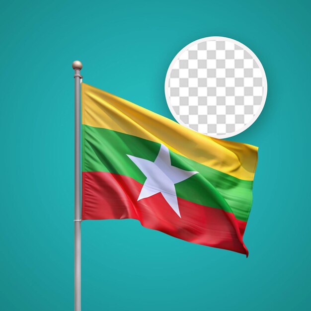 Design der fahne des unabhängigkeitstages von myanmar
