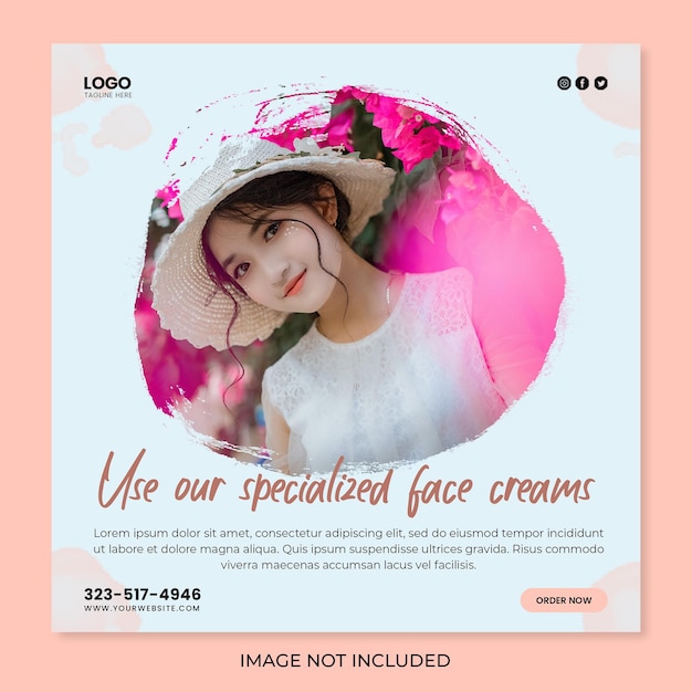 Design der Hautpflege-Banner-Vorlage