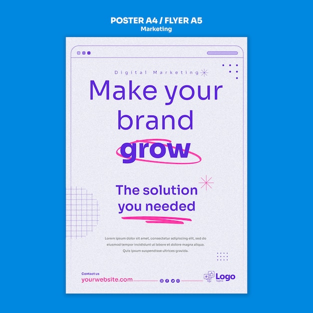 Design der Marketing-Vorlage