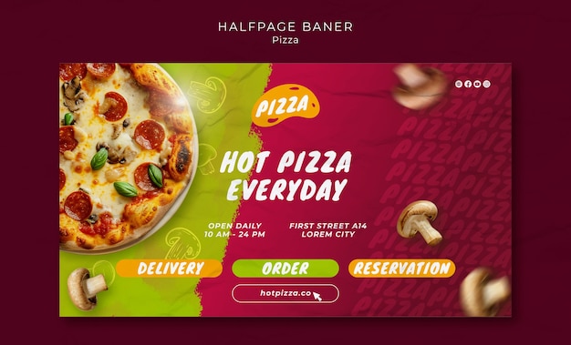 Design der Pizza-Vorlage