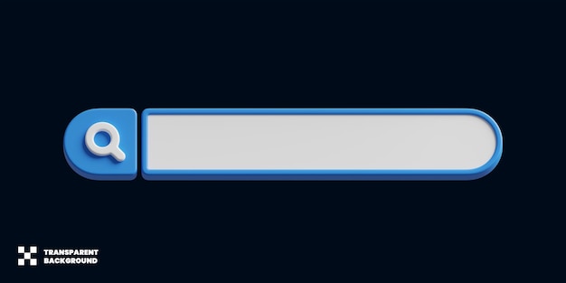 Design der Suchleiste in 3D-Rendering