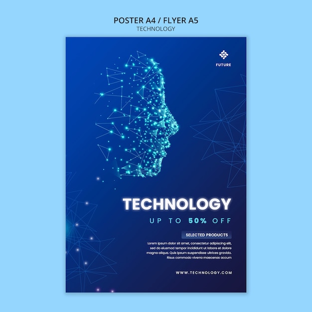 Design der Technologie-Flyer-Vorlage