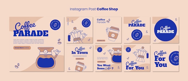 Design der Vorlage für ein Café