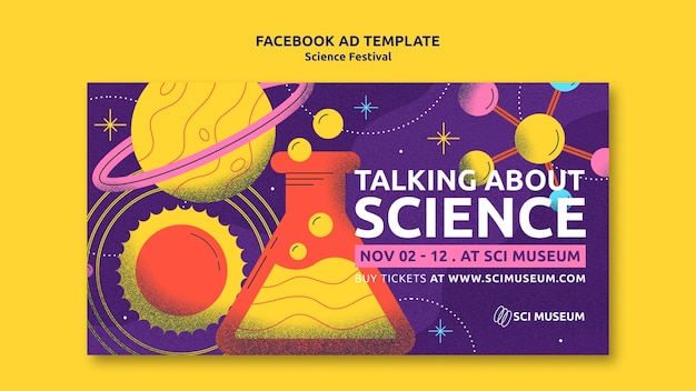 Design der Vorlage für ein Wissenschaftsfestival