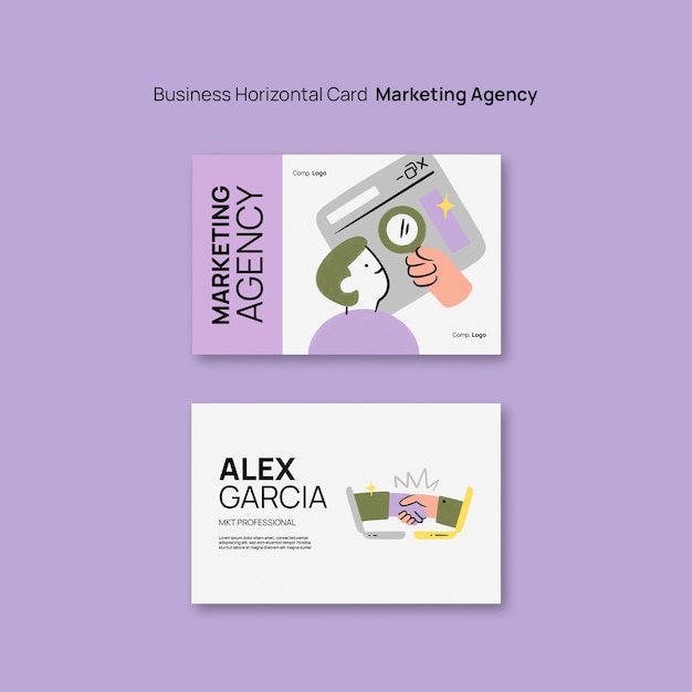 Design der Vorlage für eine Marketingagentur