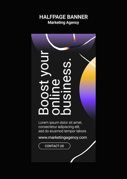 Design der Vorlage für eine Marketingagentur