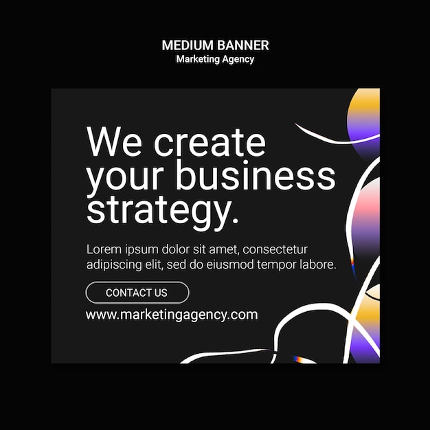 Design der Vorlage für eine Marketingagentur
