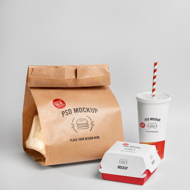 Design des fast-food-branding-mockups