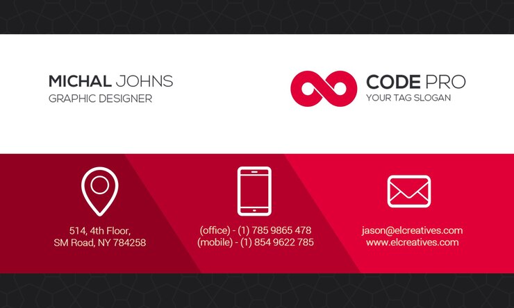 PSD design di biglietti da visita per michal johns