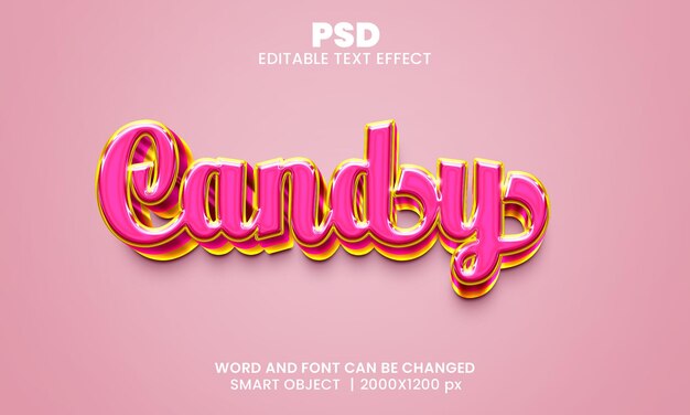 Design di effetti di testo moderno e professionale pienamente personalizzabile