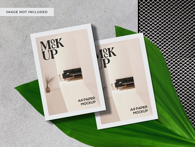 Design di mockup di carta in formato A4 Psd Premium