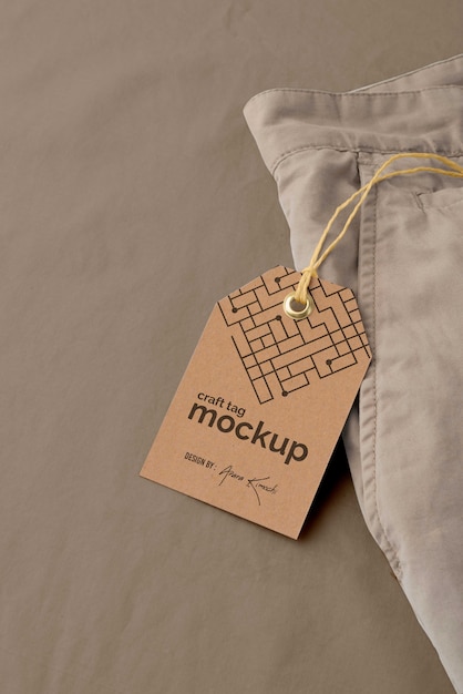 Design di mockup di etichette artigianali di carta
