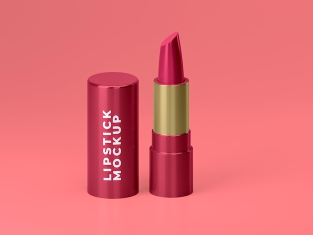 design di mockup di rossetto elegante rosso premium