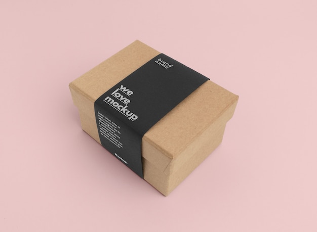Design di mockup di scatole di cinture di carta
