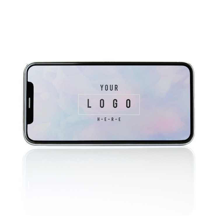 PSD design di mockup per smartphone a schermo intero