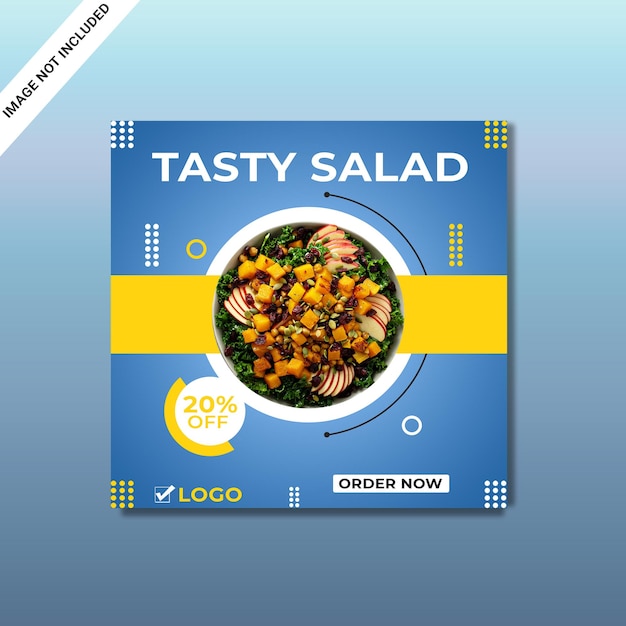 PSD design digital de alimentos para facebook e instagram