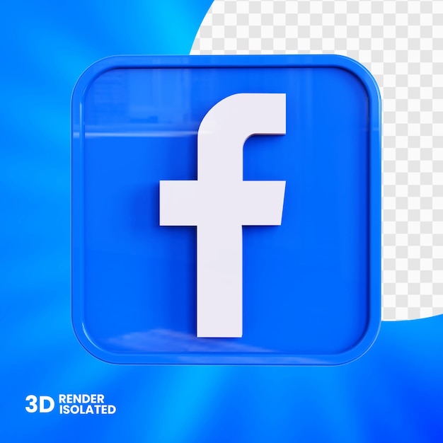 Design do botão 3D do aplicativo facebook