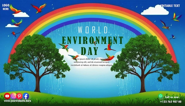 PSD design do dia mundial do meio ambiente para cartazes e banners de mídia social