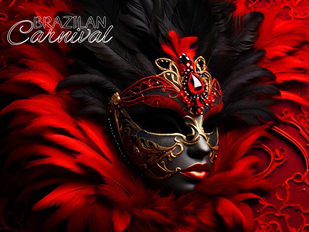 Le design du carnaval de Venise avec un fond noir